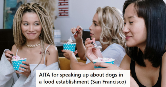 Three women eating ice cream