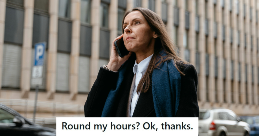 Girl in suit talking on a call