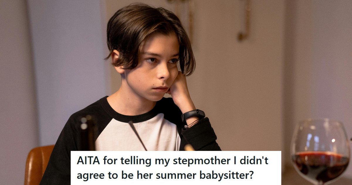 His Horrible Dad Wanted Him To Share His Room With His Step Siblings, So He Refused To Give In And Decided To Move Out And Live With His Grandparents Teenage boy in black and white shirt looking upset