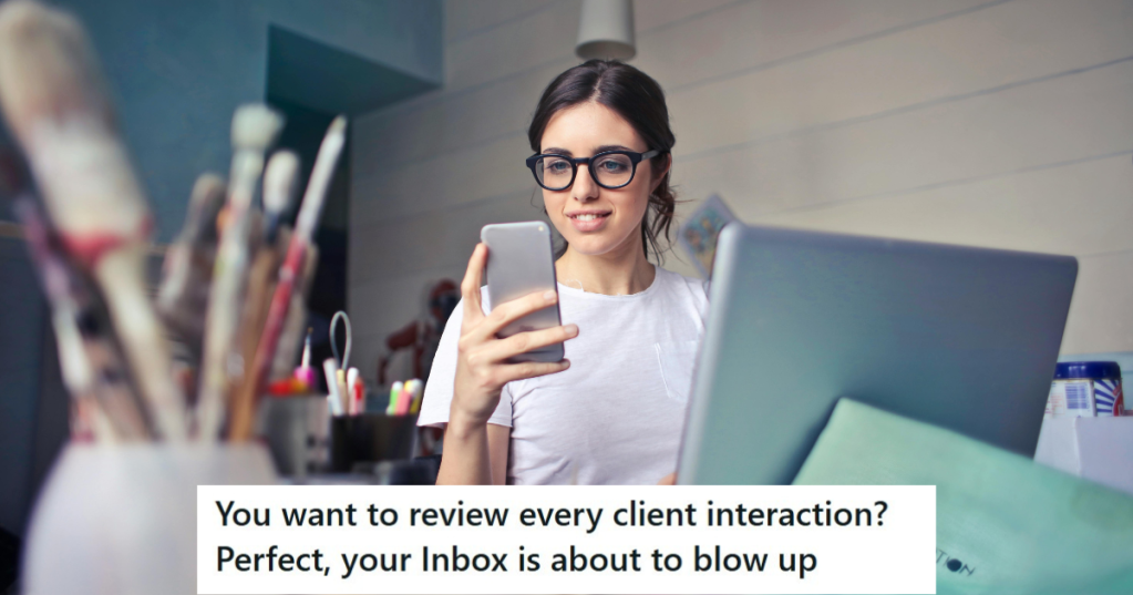 Girl in glasses looking at her phone