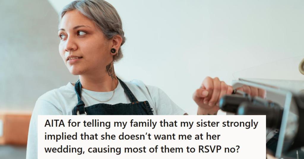 Woman with dyed hair, stretched ears, and tattoos on her arms