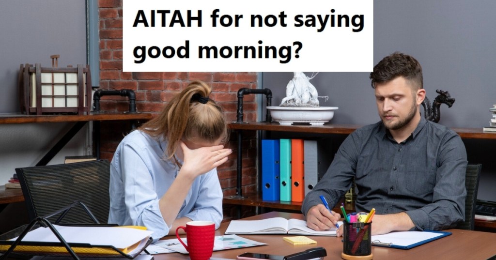 Upset teacher with hand on forehead