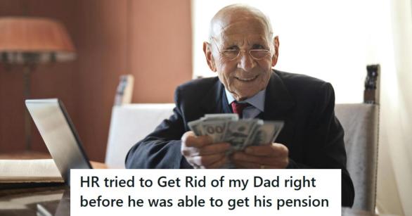 Older man of retirement age smiling with cash at his computer