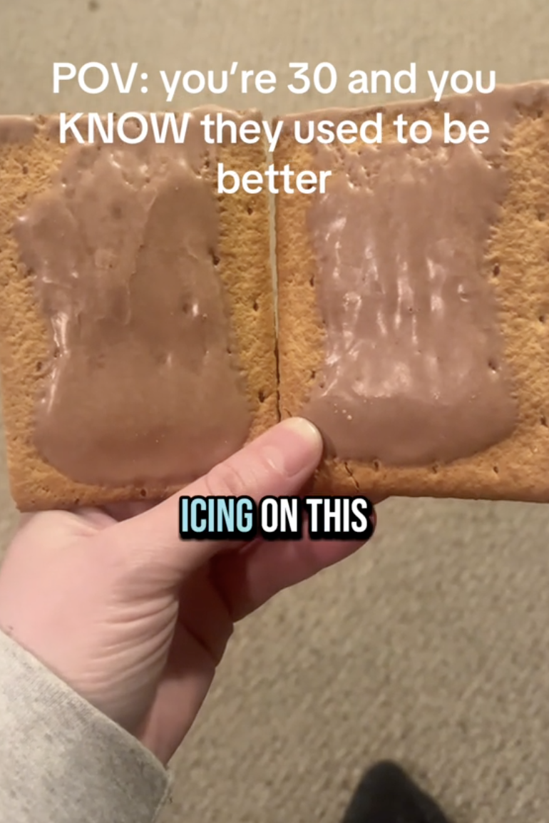 woman with two pop tarts