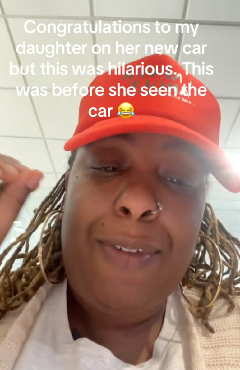 woman talking about cars