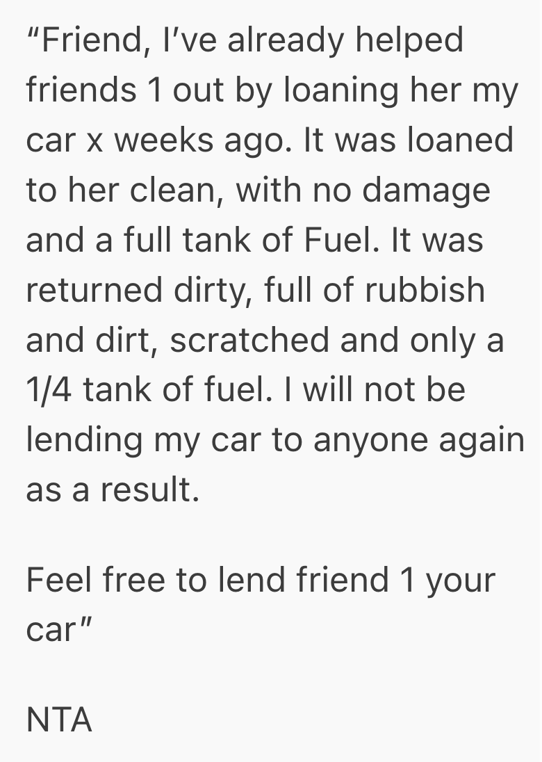 Screenshot 2025 06 03 at 12.13.31%E2%80%AFPM Her Friend Betrayed Her Trust By Trashing Her Car, So When She Declined To Loan It Out To Her Again, It Sparked A Fierce Argument Between Them
