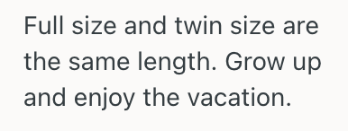 Screenshot 2025 06 03 at 2.14.46 PM Tall Teenage Boy Was Stuck With A Tiny Bed On Vacation Because His Shorter Brother Called Dibs On The Bigger One, But Hes Refusing To Play Nice
