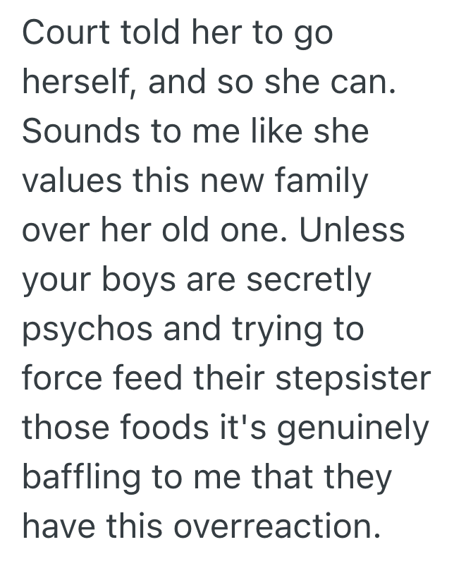Screenshot 2025 06 03 at 3.12.52 PM His Ex Wifes Stepdaughter Is Allergic To Multiple Foods, So His Kids Arent Allowed Over To Their House For The Ex Wifes Custody Time Unless They Never Eat These Foods Again