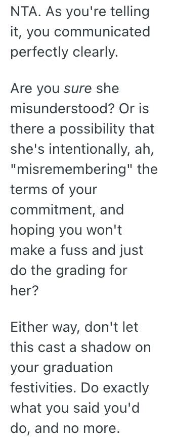 Screenshot 2025 06 04 at 5.10.59 PM A College Professor Expects Them To Grade Her Papers And Final Exams, But They Dont Have The Time To Do It Because Of Their Busy Schedule