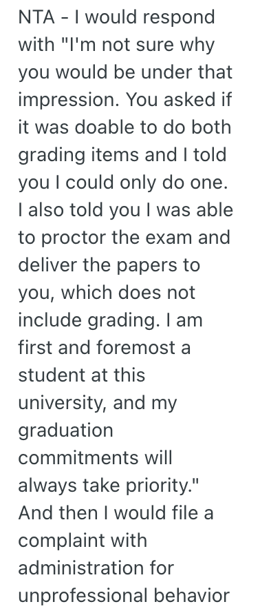 Screenshot 2025 06 04 at 5.11.11 PM A College Professor Expects Them To Grade Her Papers And Final Exams, But They Dont Have The Time To Do It Because Of Their Busy Schedule