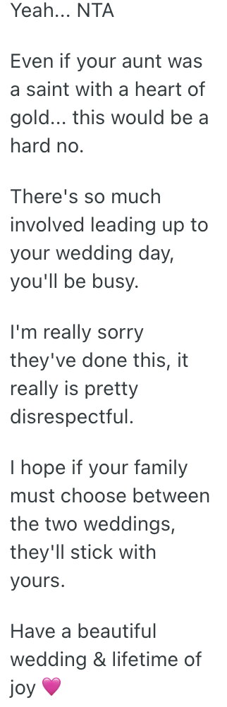 Screenshot 2025 06 04 at 5.15.45 PM Her Cousin Scheduled Her Wedding Right Before Her Date, So This Woman Wont Be Attending