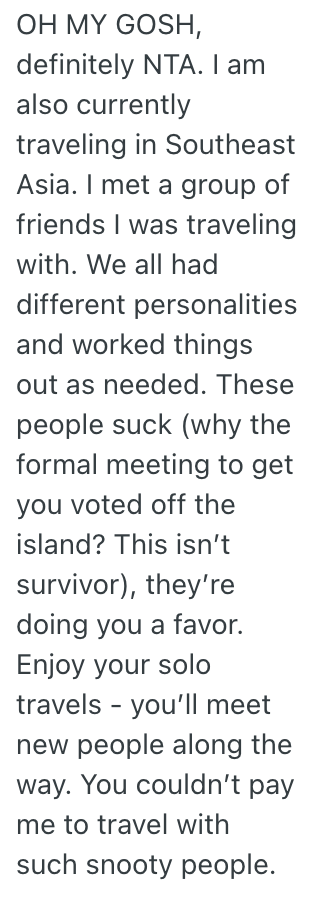 Screenshot 2025 06 04 at 5.20.48 PM Friends She Met Traveling Through Asia Told Her They Dont Want Her To Be Part Of The Group Anymore, But Shes Not Ready To Split Up With Them