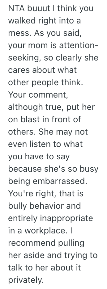 Screenshot 2025 06 04 at 5.44.49 PM Her Mom Told Stories At A Family Gathering About How She Behaves Inappropriately At Work, So She Called Her Out In Front Of Everyone