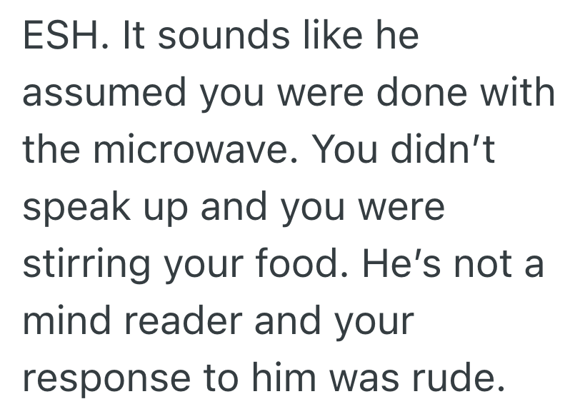 Screenshot 2025 06 05 at 11.58.37 AM Coworker Pauses Lunch Timer To Stir His Meal, But A Colleague Immediately Takes The Microwave And Gets Called Out
