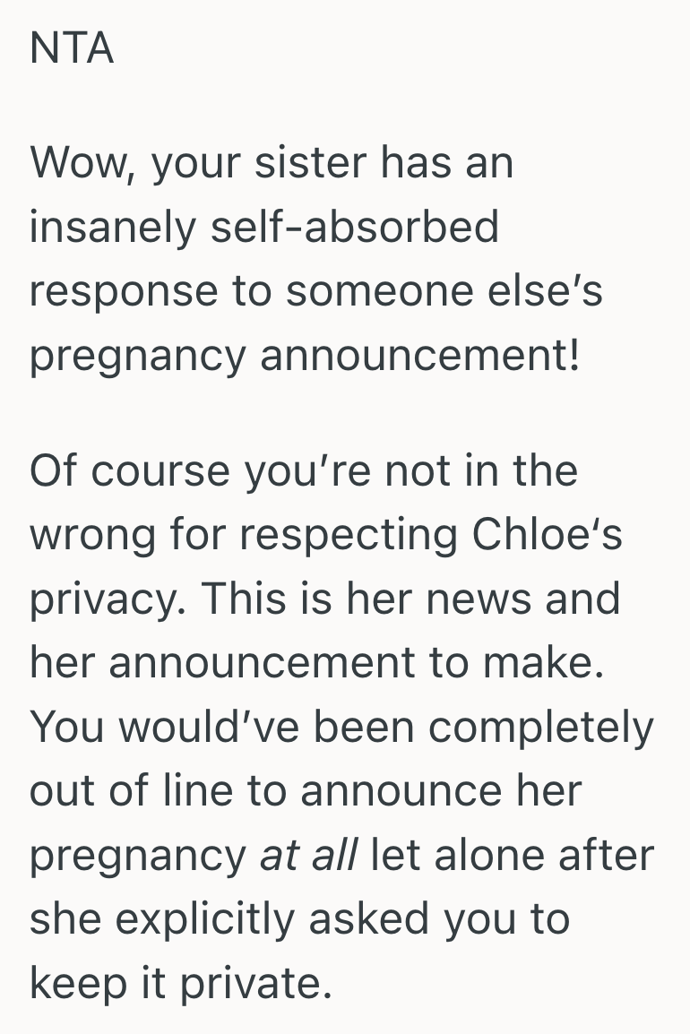 Screenshot 2025 06 05 at 12.21.43 PM She Stayed Silent About Her Friend’s Pregnancy Out Of Loyalty, But Her Sister Felt Betrayed When She Found Out She Wasn’t Told First