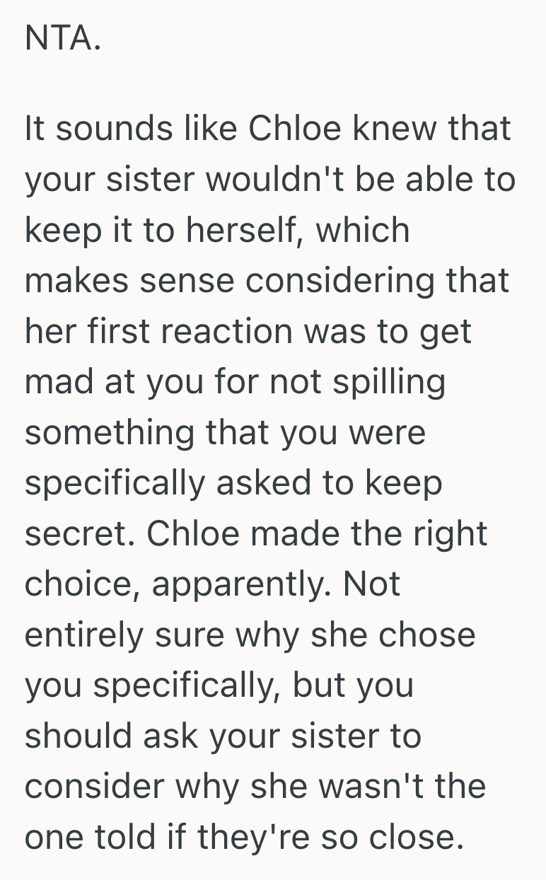 Screenshot 2025 06 05 at 12.22.20 PM She Stayed Silent About Her Friend’s Pregnancy Out Of Loyalty, But Her Sister Felt Betrayed When She Found Out She Wasn’t Told First