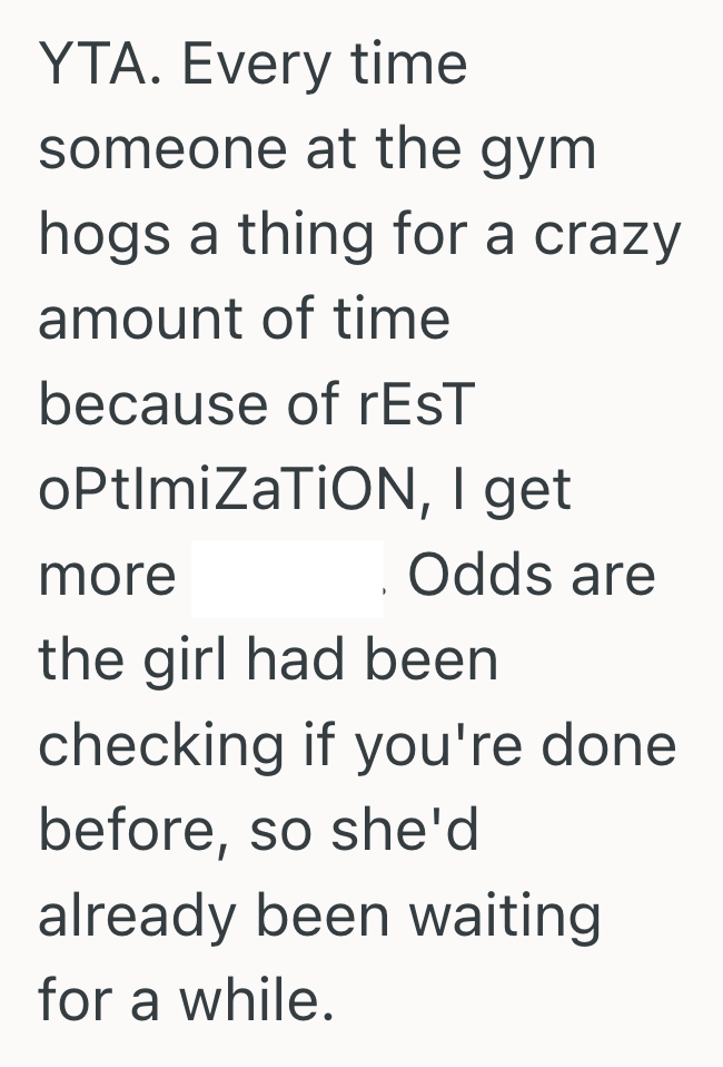 Screenshot 2025 06 05 at 3.33.11 PM Woman Felt Rushed By Another Gym Goer Waiting To Use The Equipment, So Instead Of Being Considerate She Decided To Stall Out Of Spite
