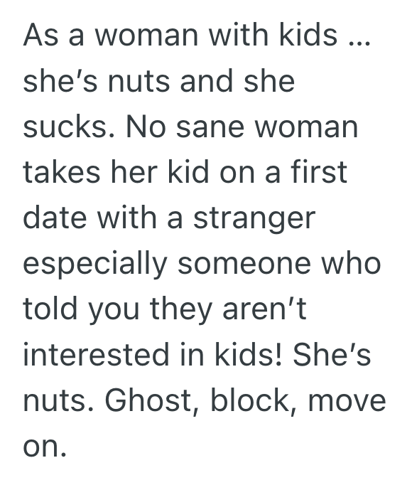 Screenshot 2025 06 06 at 5.03.44 PM She Told Her Date That He Didnt Need To Be A Stepparent To Her Kid, But When He Arrived To The First Date She Had Her Kid With Her Anyway