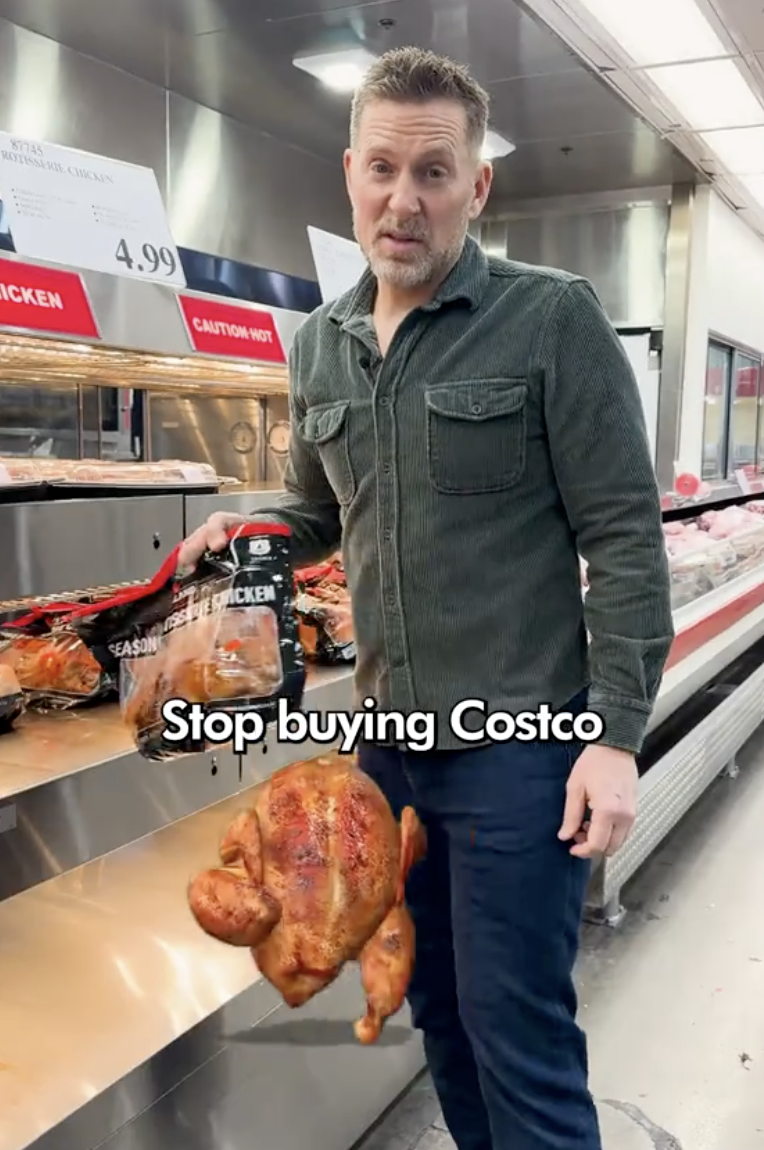 man in a costco store