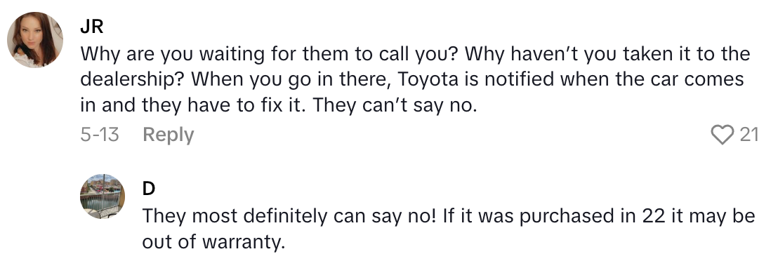 Screenshot 2025 06 08 at 6.01.42 PM Driver Said Water Is Leaking Into Her New Car And No One At The Dealership Will Return Her Phone Calls