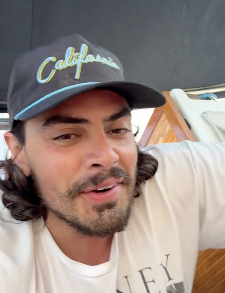 man talking to a camera