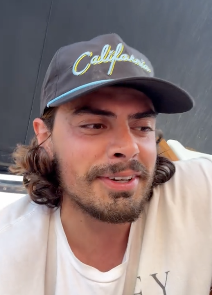 man talking to a camera