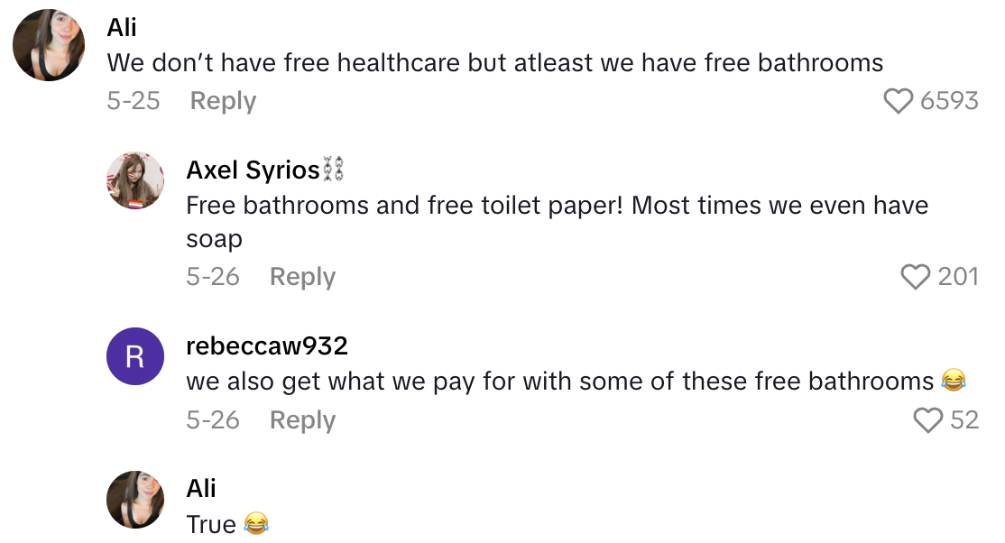 Screenshot 2025 06 08 at 9.35.01 AM A Traveler Didnt Expect To Have To Pay To Use Public Bathrooms In Europe.   I should have packed my own rolls of toilet paper.