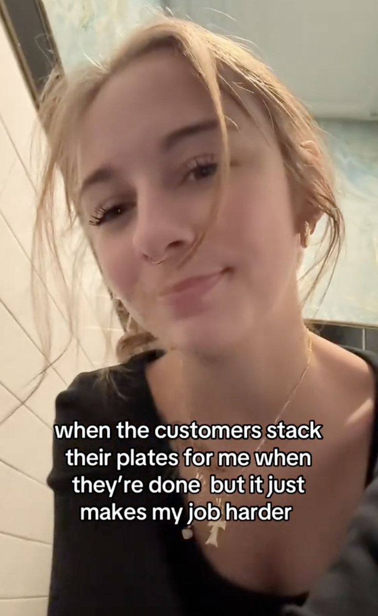 woman talking about her job