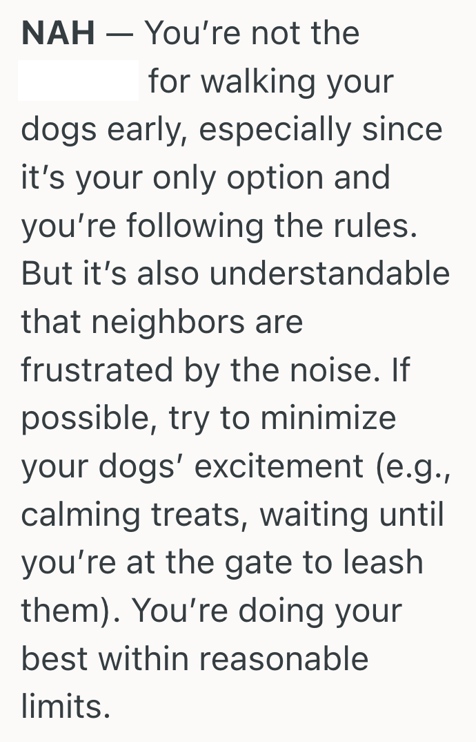 Screenshot 2025 06 10 at 10.27.00 AM Homeowner Followed Their Routine Of Walking Their Dogs At 5 AM, But Tensions Rose When Noise Spread Through The Neighborhood