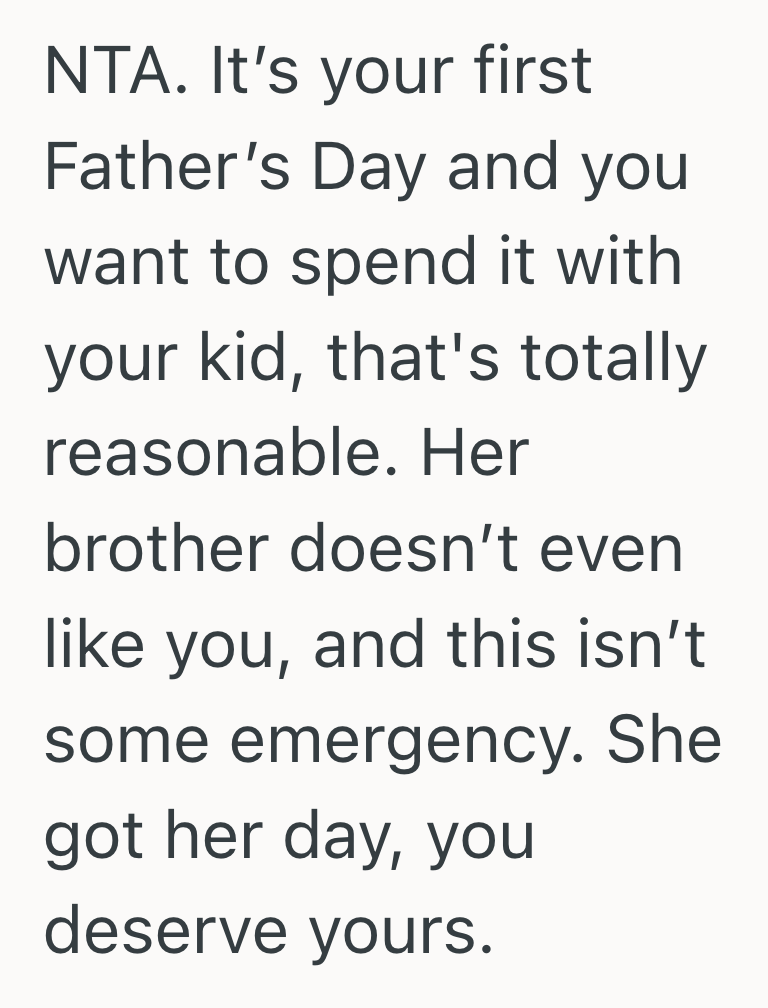 Screenshot 2025 06 11 at 11.33.11 AM New Dad Wanted To Celebrate His First Fathers Day With Immediate Family, So He Declined To Watch His Girlfriend’s Nephew That Day