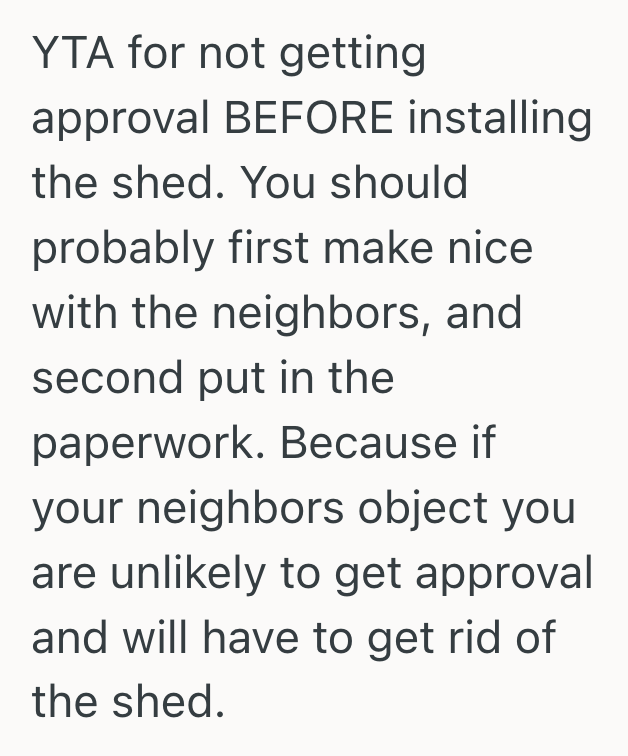 Screenshot 2025 06 11 at 12.56.20 PM Homeowner Neglected Permit Rules And Bought An Ugly Shed, But Their Relationship Deteriorated Fast When They Ignored Their Neighbors Pushback