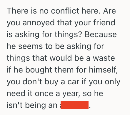 Screenshot 2025 06 11 at 8.24.55 PM His Friend Always Wants To Borrow His Stuff Including His Car, And He Doesnt Know How To Say No Without Offending Him