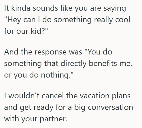 Screenshot 2025 06 13 143927 Her Partner Cant Make It To The Family Trip That They Had Planned Together, So She Wants To Go With Just Her Youngest Child