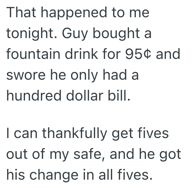 Screenshot 2025 06 14 at 10.26.09 PM Employee Working The Graveyard Shift Didnt Have Enough Money In The Register To Break $100 Bill, So A Customer Couldnt Pay For His Purchase