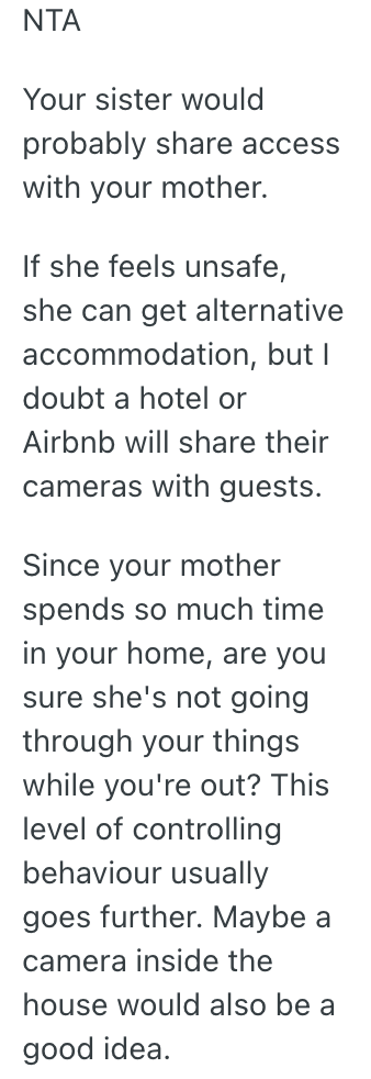 Screenshot 2025 06 14 at 12.52.05 PM Her Mom Was Judgmental About Her Life, So She Wont Give Her Access To Her Ring Camera Anymore When She Babysits Her Daughter