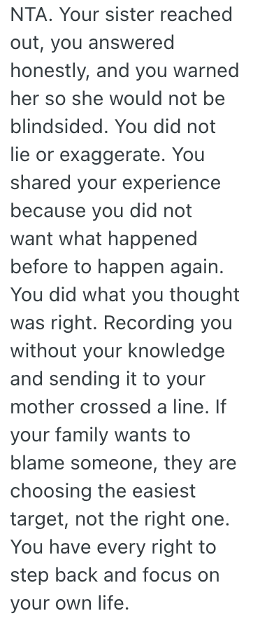 Screenshot 2025 06 15 at 3.08.22 PM 1 Sibling Got Honest With Their Sister About Their Mothers Problems, And They Received A Lot Of Grief About it