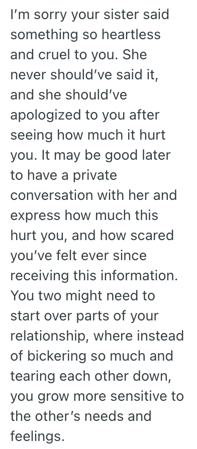 Screenshot 2025 06 15 at 3.35.58 PM Her Sister Told This Woman Shell Never Be Able To Have Kids, And She Burst Into Tears