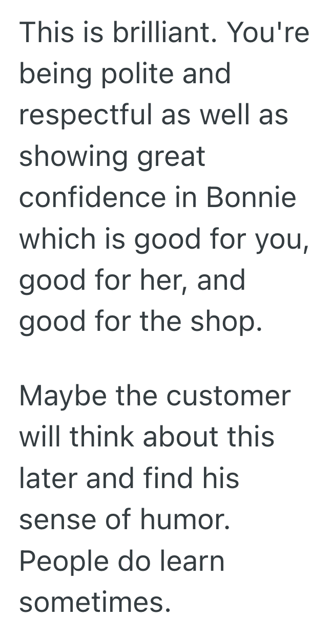 Screenshot 2025 06 15 at 3.51.45 PM Customers Views Made Him Reject A Female Employees Assistance, So Her Teammate Used Malicious Compliance To Stand Up For Her And Prove Her Worth