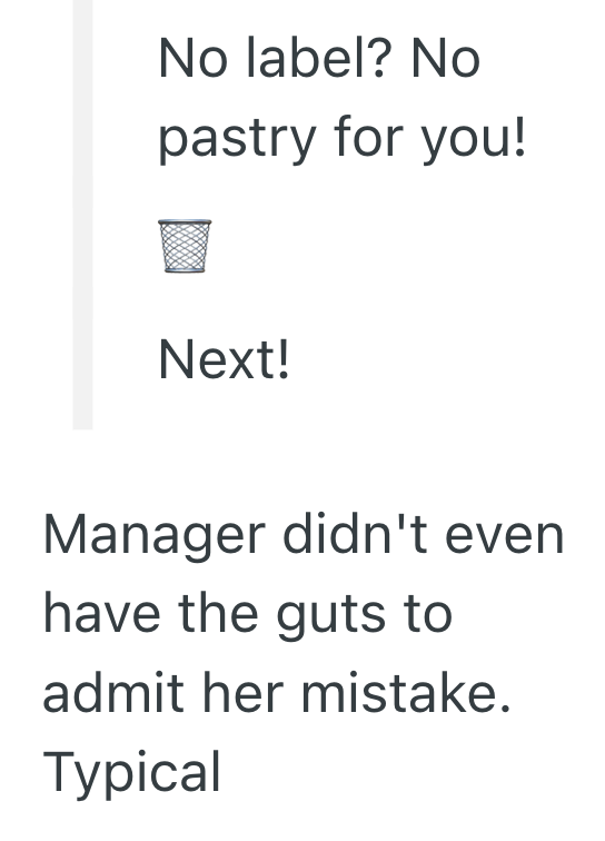 Screenshot 2025 06 15 at 4.31.55 PM Manager Instituted A Strict Labeling Policy For The Shared Office Refrigerator, But When She Neglected To Follow It Herself, Her Expensive Pastries Were Thrown Out