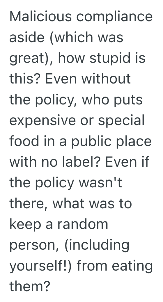 Screenshot 2025 06 15 at 4.33.23 PM Manager Instituted A Strict Labeling Policy For The Shared Office Refrigerator, But When She Neglected To Follow It Herself, Her Expensive Pastries Were Thrown Out
