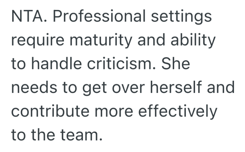 Screenshot 2025 06 16 at 11.41.21 AM e1750089078499 Chronic Slacker Gets Called Out In Meeting, So She Refuses To Speak To A Coworker For Weeks Over One Snarky Comment