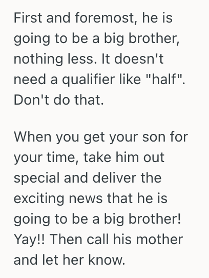 Screenshot 2025 06 16 at 2.46.02 AM Man Is Worried About His Exs Reaction When She Finds Out Their Son Is Going To Be A Big Brother, So Hes Thinking About Telling Their Son First