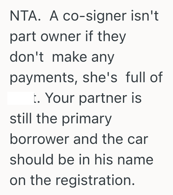 Screenshot 2025 06 17 at 4.44.07%E2%80%AFPM Woman Drives A Car That Is Technically Owned By Her Partner And His Mother, And Now His Mother Wants To Take It And Give Them An Older Car Instead