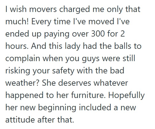 Screenshot 2025 06 18 201547 Horrible Customer Lied To Movers And Demanded They Finish A Huge Job In Two Hours , So They Stopped Being Careful With Her Items And Focused On Speed Instead