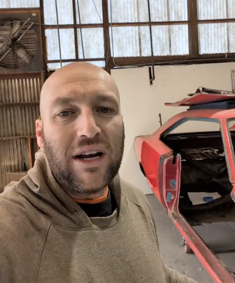 man talking to a camera