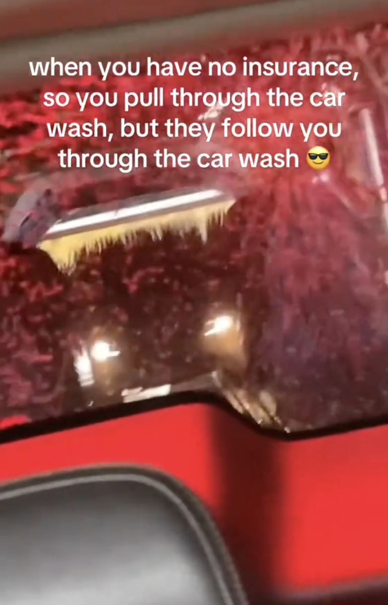 car in a car wash