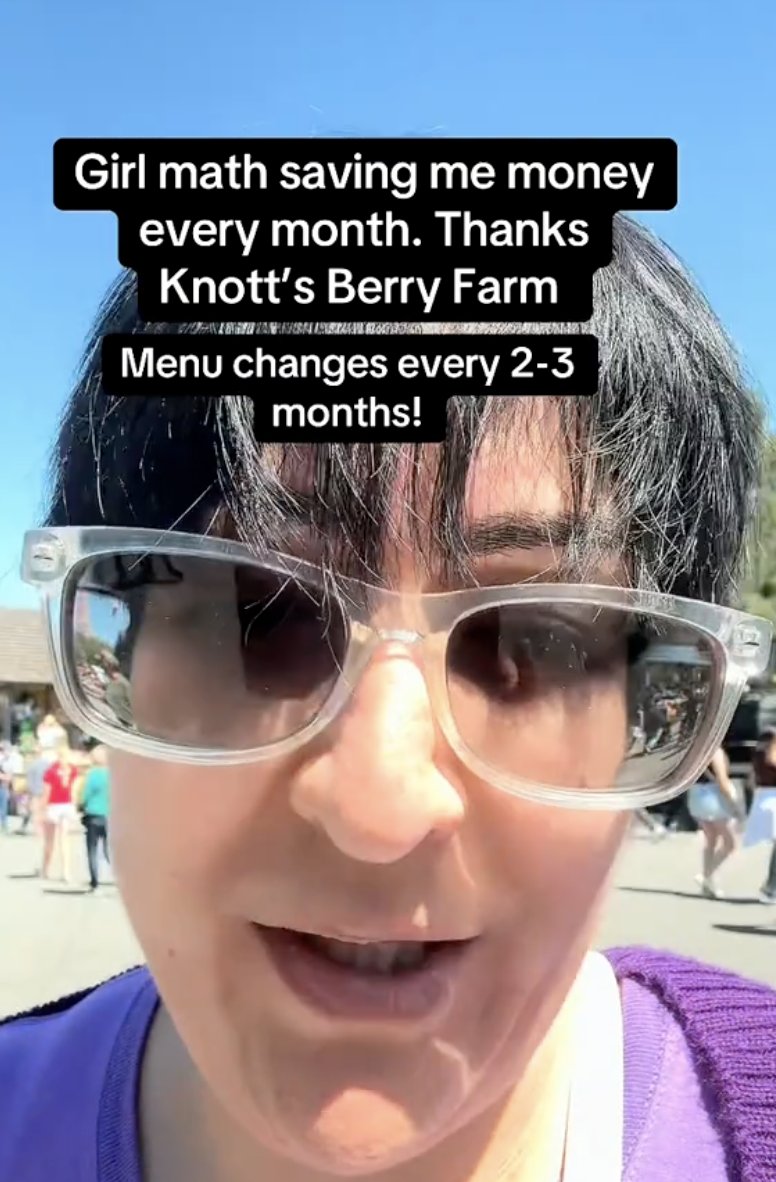 woman at an amusement park