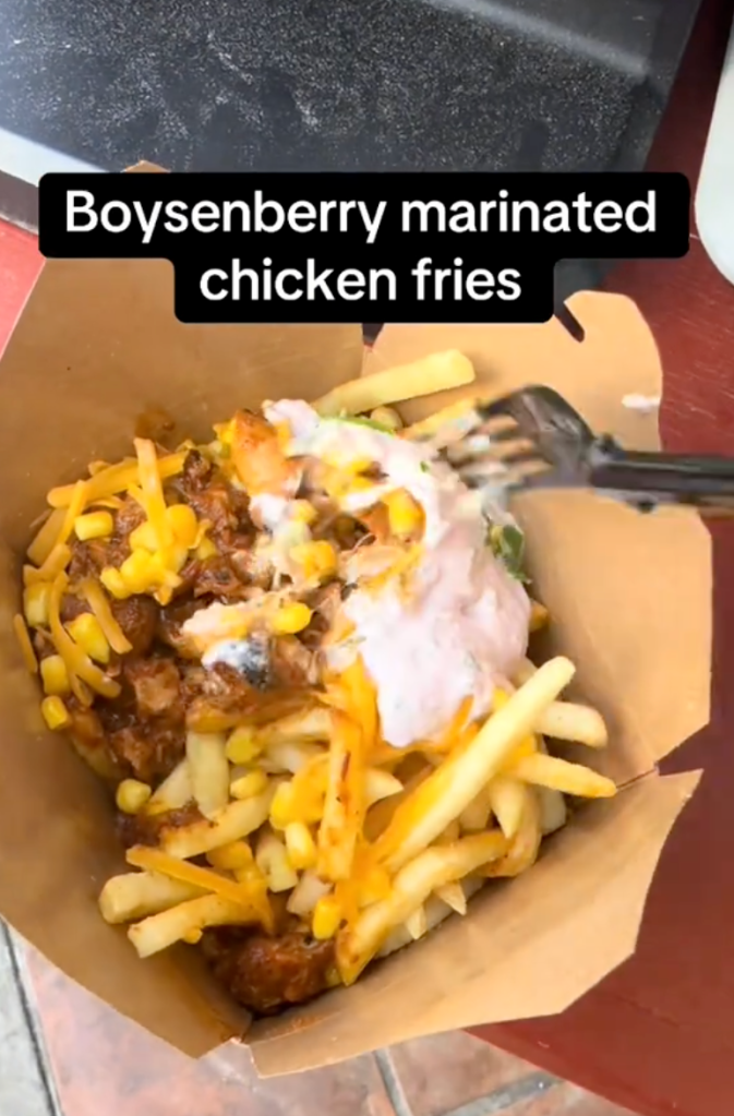 woman holding a container of food