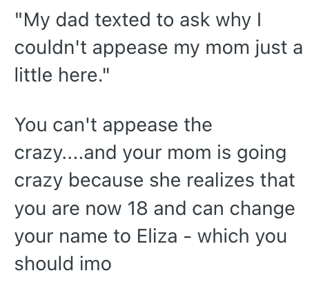 Screenshot 2025 06 20 at 17.30.47 Shes Never Liked Her Given Name And Went By Her Chosen Name Her Whole Life, But Now Her Mom Is Pressuring Her To Use Her Full Name