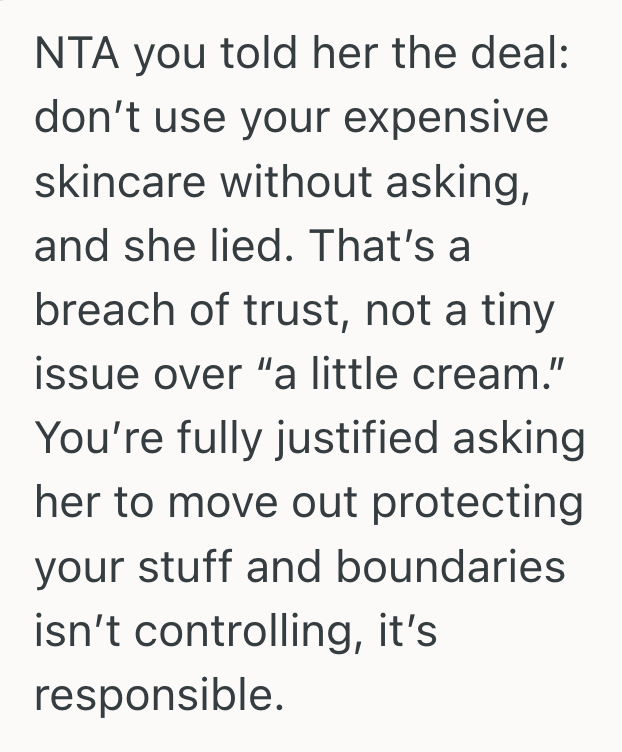 Screenshot 2025 06 20 at 2.45.09 PM Her Roommate Treated Her Expensive Products Like Her Own, So She  Asked Her To Move Out